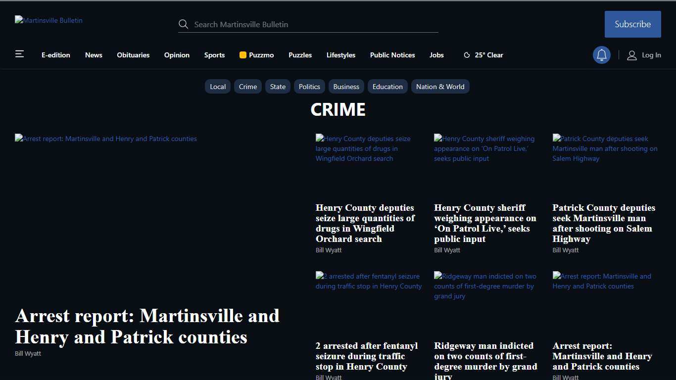 Crime martinsvillebulletin.com