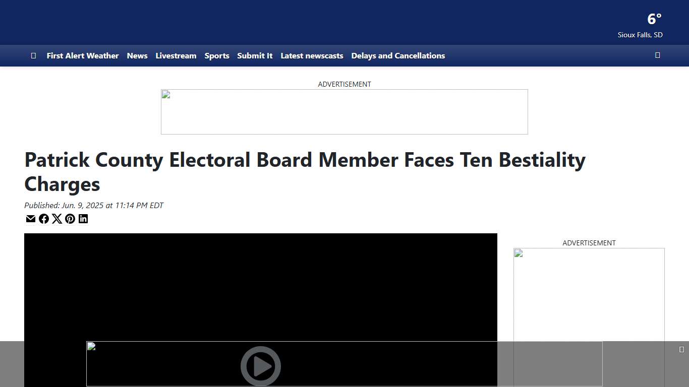 Patrick County Electoral Board Member Faces Ten Bestiality Charges